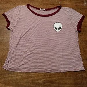 Cropped short-sleeved tee